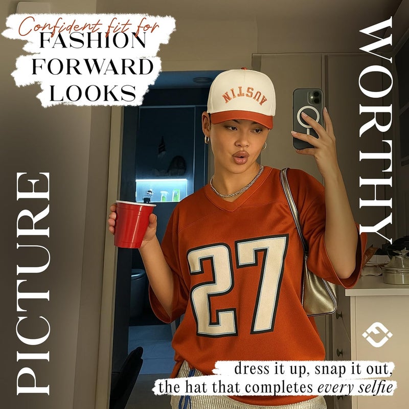 Funky Junque Trucker Hat Women Men 2-Tone Baseball Cap – Vintage Western Style Embroidered Snapback, Premium Cotton Blend - Image 4